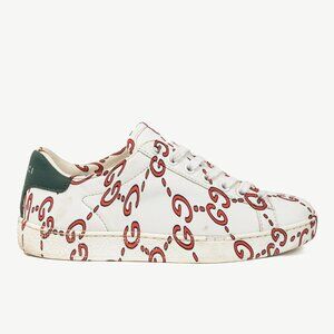 Gucci Ace White GG Ghost Lace-Up Sneakers
